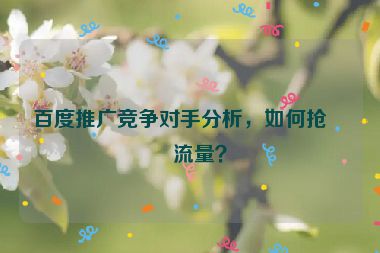 百度推廣競(jìng)爭(zhēng)對(duì)手分析，如何搶占流量？