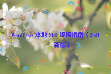 WordPress 本地 SEO 終極指南（2024最新版）