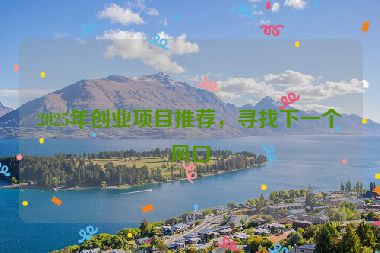 2025年創(chuàng)業(yè)項目推薦，尋找下一個風(fēng)口