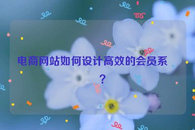 電商網(wǎng)站如何設(shè)計高效的會員系統(tǒng)？