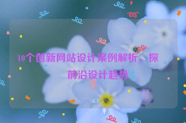 10個(gè)創(chuàng)新網(wǎng)站設(shè)計(jì)案例解析，探索前沿設(shè)計(jì)趨勢(shì)
