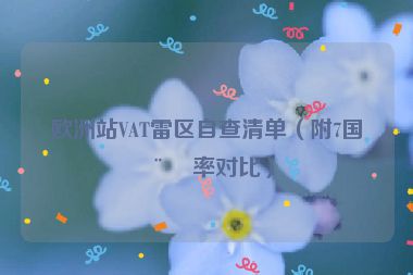 歐洲站VAT雷區(qū)自查清單（附7國(guó)稅率對(duì)比）