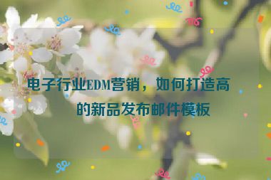 電子行業(yè)EDM營(yíng)銷，如何打造高效的新品發(fā)布郵件模板
