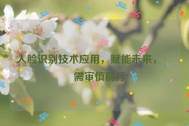 人臉識別技術應用，賦能未來，亦需審慎前行