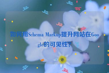 如何用Schema Markup提升網(wǎng)站在Google的可見性？