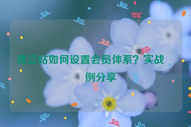 獨立站如何設(shè)置會員體系？實戰(zhàn)案例分享