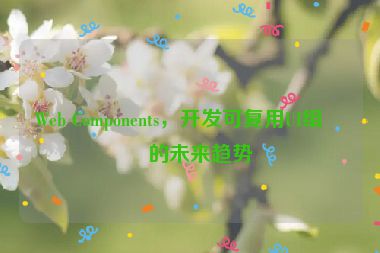 Web Components，開發(fā)可復(fù)用UI組件的未來(lái)趨勢(shì)