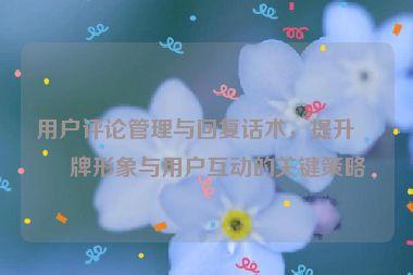 用戶評論管理與回復(fù)話術(shù)，提升品牌形象與用戶互動的關(guān)鍵策略