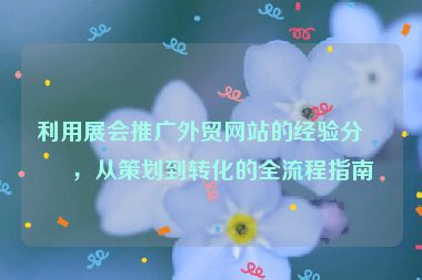 利用展會(huì)推廣外貿(mào)網(wǎng)站的經(jīng)驗(yàn)分享，從策劃到轉(zhuǎn)化的全流程指南