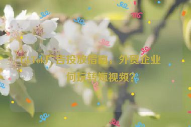 TikTok廣告投放指南，外貿(mào)企業(yè)如何玩轉(zhuǎn)短視頻？