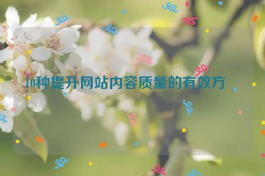 10種提升網站內容質量的有效方法