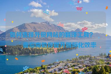 如何選擇外貿(mào)網(wǎng)站的翻譯工具？全面指南助你提升國(guó)際化效率