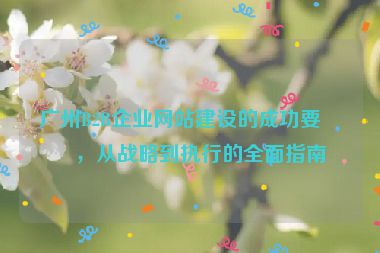 廣州B2B企業(yè)網(wǎng)站建設(shè)的成功要素，從戰(zhàn)略到執(zhí)行的全面指南