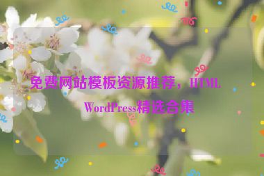 免費(fèi)網(wǎng)站模板資源推薦，HTML與WordPress精選合集