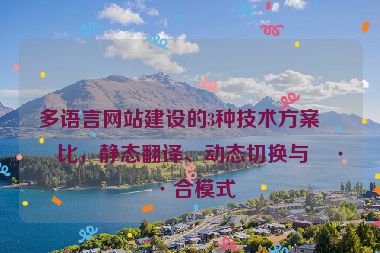 多語言網(wǎng)站建設(shè)的3種技術(shù)方案對(duì)比，靜態(tài)翻譯、動(dòng)態(tài)切換與混合模式