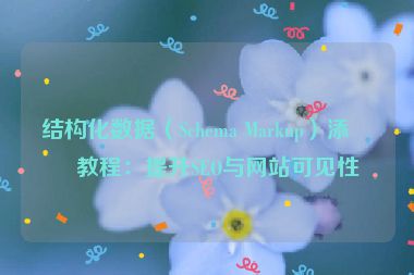 結構化數據（Schema Markup）添加教程：提升SEO與網站可見性