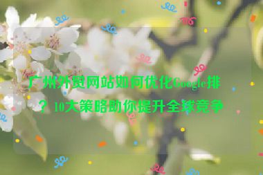 廣州外貿(mào)網(wǎng)站如何優(yōu)化Google排名？10大策略助你提升全球競(jìng)爭(zhēng)力
