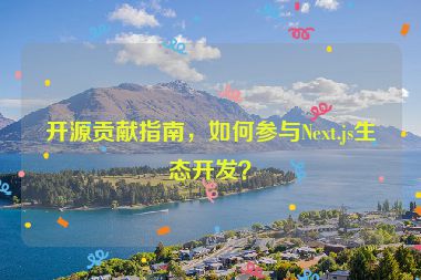開源貢獻指南，如何參與Next.js生態(tài)開發(fā)？