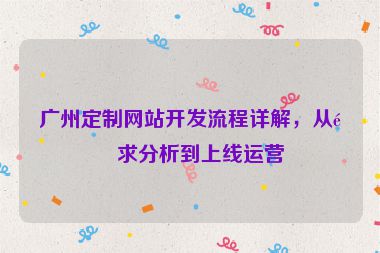 廣州定制網(wǎng)站開發(fā)流程詳解，從需求分析到上線運營