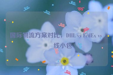 國際物流方案對比，DHL vs FedEx vs 專線小包