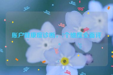 賬戶健康度診斷，7個維度全面評估