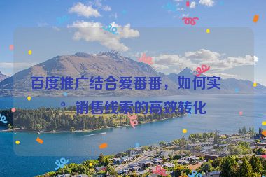 百度推廣結(jié)合愛番番，如何實現(xiàn)銷售線索的高效轉(zhuǎn)化