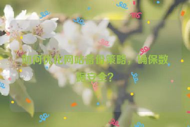 如何優(yōu)化網(wǎng)站備份策略，確保數(shù)據(jù)安全？