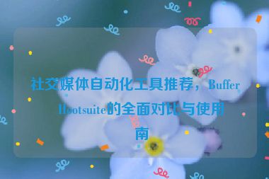 社交媒體自動化工具推薦，Buffer與Hootsuite的全面對比與使用指南