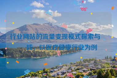 行業(yè)網(wǎng)站的流量變現(xiàn)模式探索與實(shí)踐，以醫(yī)療健康行業(yè)為例