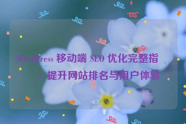 WordPress 移動端 SEO 優(yōu)化完整指南，提升網(wǎng)站排名與用戶體驗