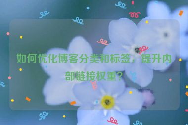 如何優(yōu)化博客分類和標(biāo)簽，提升內(nèi)部鏈接權(quán)重？