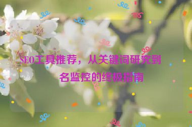 SEO工具推薦，從關(guān)鍵詞研究到排名監(jiān)控的終極指南
