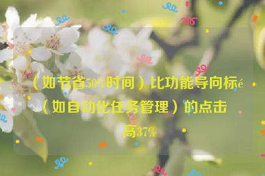 （如節(jié)省50%時間）比功能導(dǎo)向標(biāo)題（如自動化任務(wù)管理）的點擊率高37%