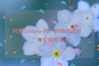 利用Lighthouse對廣州網(wǎng)站進(jìn)行全方位體檢評分