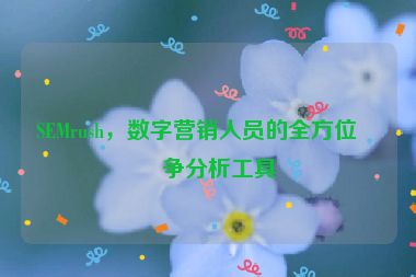 SEMrush，數(shù)字營(yíng)銷人員的全方位競(jìng)爭(zhēng)分析工具