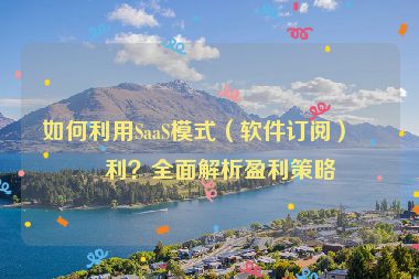 如何利用SaaS模式（軟件訂閱）盈利？全面解析盈利策略