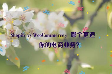 Shopify vs WooCommerce，哪個(gè)更適合你的電商業(yè)務(wù)？