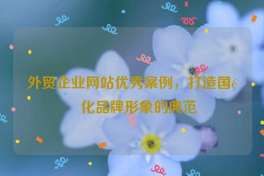 外貿(mào)企業(yè)網(wǎng)站優(yōu)秀案例，打造國(guó)際化品牌形象的典范