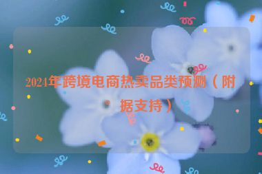 2024年跨境電商熱賣品類預測（附數(shù)據(jù)支持）