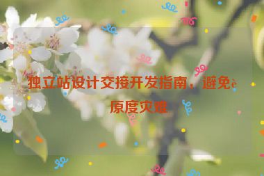 獨(dú)立站設(shè)計(jì)交接開(kāi)發(fā)指南，避免還原度災(zāi)難