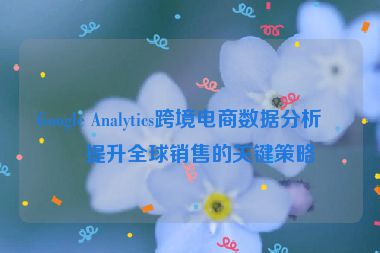 Google Analytics跨境電商數(shù)據(jù)分析，提升全球銷售的關(guān)鍵策略