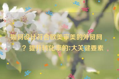 如何設(shè)計(jì)符合歐美審美的外貿(mào)網(wǎng)站？提升轉(zhuǎn)化率的7大關(guān)鍵要素