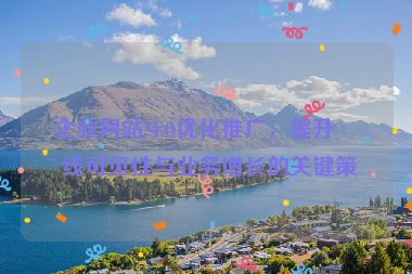 企業(yè)網(wǎng)站SEO優(yōu)化推廣，提升在線可見(jiàn)性與業(yè)務(wù)增長(zhǎng)的關(guān)鍵策略
